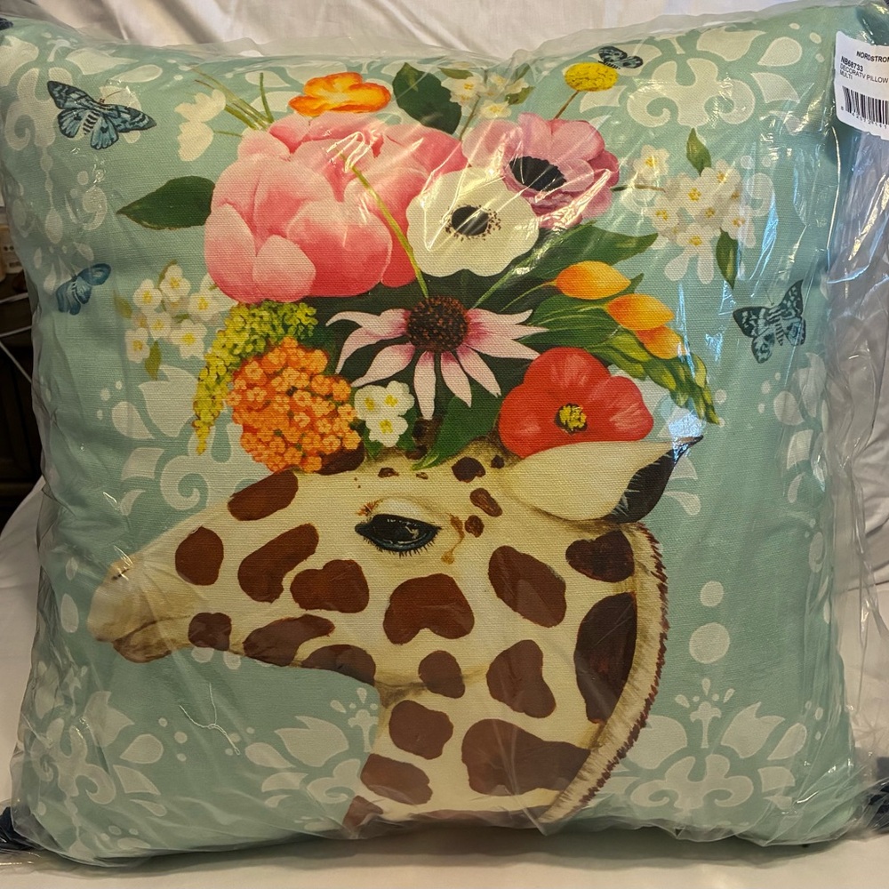 Nordstrom Floral Giraffe Accent Pillow